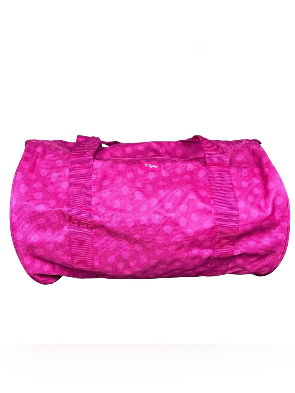 Thirty-One Duffle Bag Pink Lotsa Dots‎ Polka Dot Gym Travel Weekender Retired
